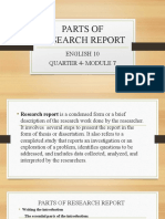 Parts of Research Report