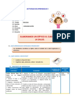 Sesion Com. Elaboramos Un Díptico El Cuidado de La Salud.