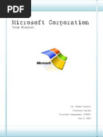 Microsoft Corporation: Term Project