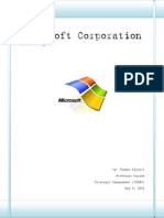 Microsoft Corporation: Term Project