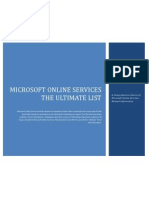 Microsoft Online Services The Ultimate List