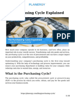 Purchasing Cycle