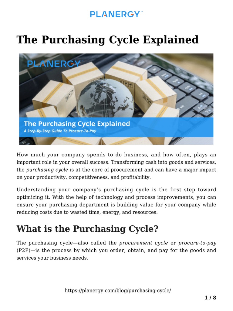 essay about purchasing cycle