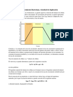 Curva de Crecimiento Bacteriano Velocidad de Duplicación