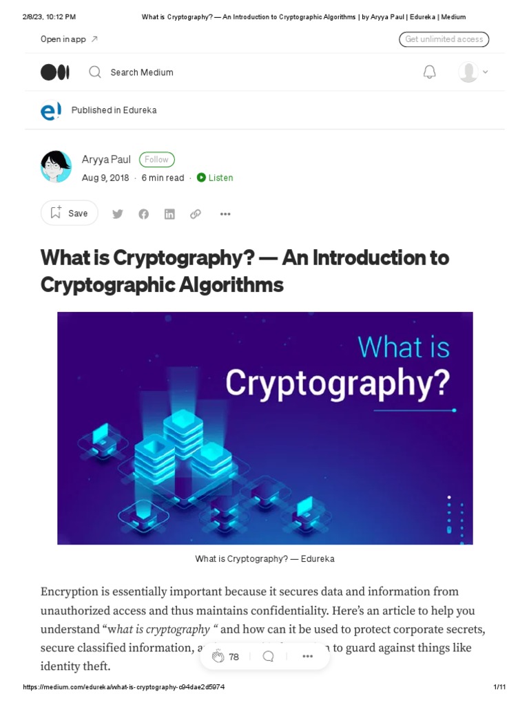 Cryptographic Beginner to Advanced Guides PDF Cryptography Security