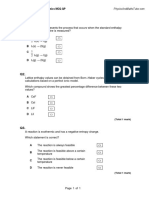 Thermodynamics MCQ QP