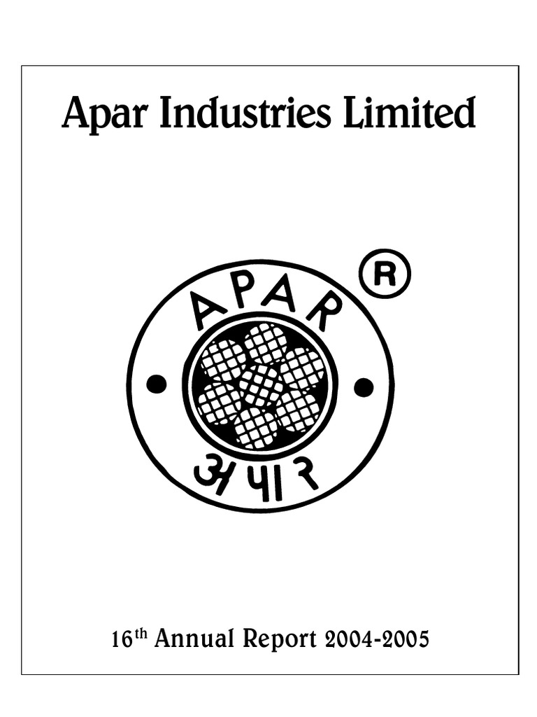 Apar Industries 2004-05 Annual Report | PDF | Dividend | Taxes