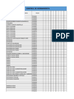 Inventario de Herramienta Por Folios