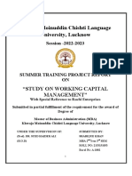 Study On Working Capital Management