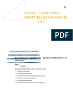 Cours Et Méthodes - Equations Différentielles MPSI, PCSI, PTSI
