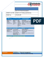  Working Capital Financing