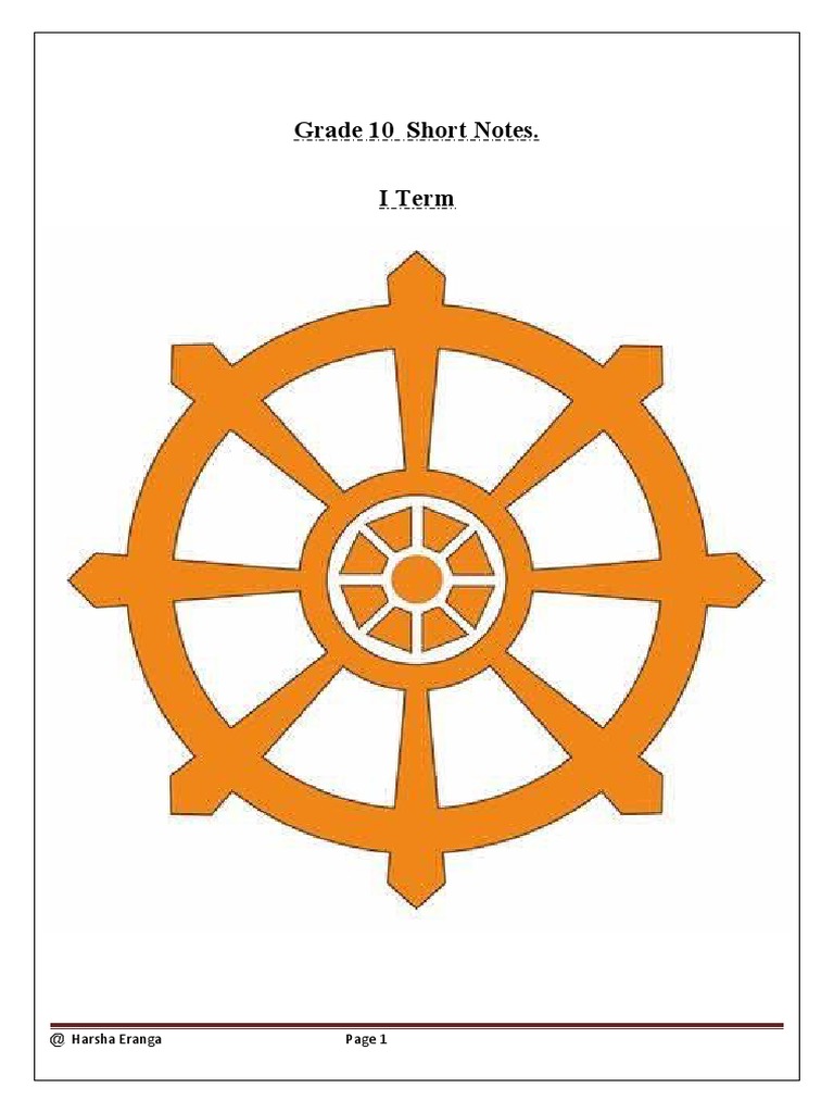 Grade 10 Buddhist Term 1 Custom Typed Pdf