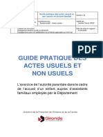 Guide Actes Usuels Et Non Usuels