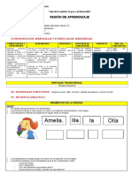 Sesiòn de Aprendizaje de Comunicaciòn Formamos Oraciones Con La Letra L.