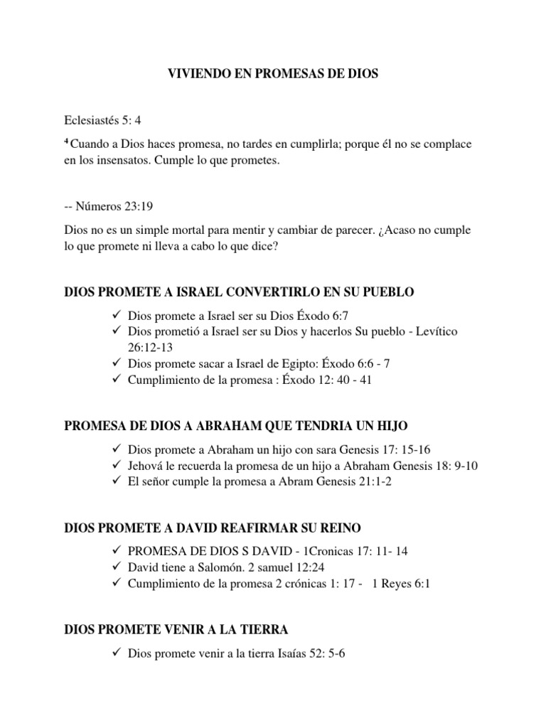 Viviendo en Promesas de Dios | PDF | Abrahán | Cristo (título)