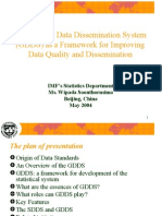The General Data Dissemination System (GDDS) As A Framework For Improving Data Quality and Dissemination