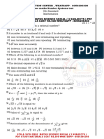 9th Cbse Maths Number Systems Test With Answers