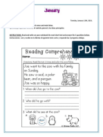 Workbook 1ST Grade (January)