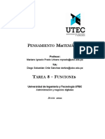 Pensamiento Matematico Tarea Inyeccion Sobreyeccion Biyectiva Inversas Compuestas