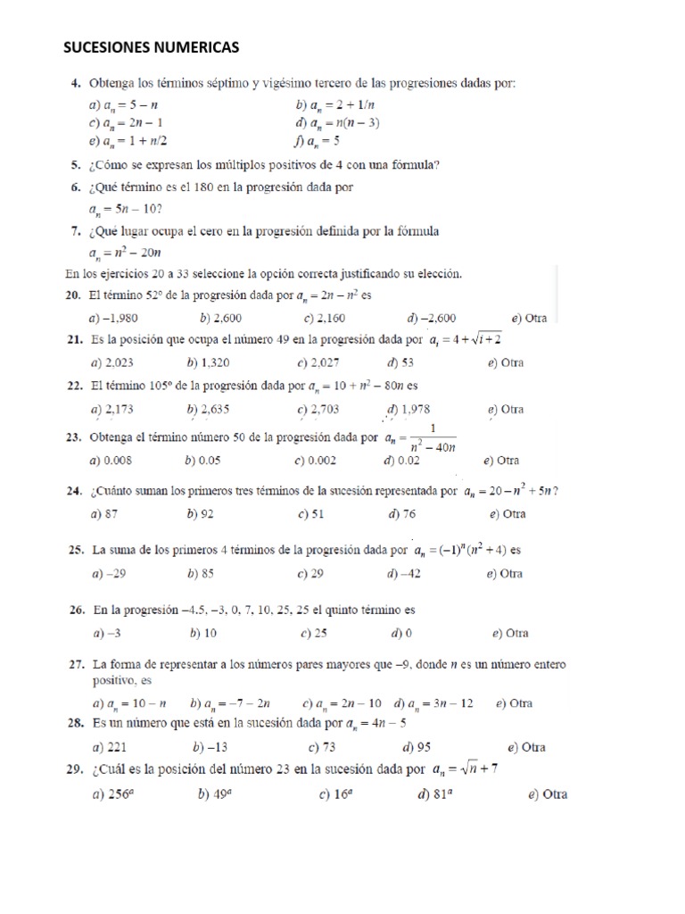 Progresion Aritmetica y Geometrica | PDF