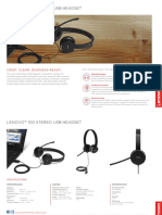 Lenovo™ 100 Stereo Usb Headset: Crisp. Clear. Business-Ready