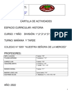 Historia 1°1 1°2° 1°3° 1°4° 1°5° 1°6° T.Tarde Cartilla - de - Actividades - 2022