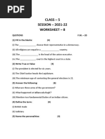 Class 5 EVS Worksheet-8