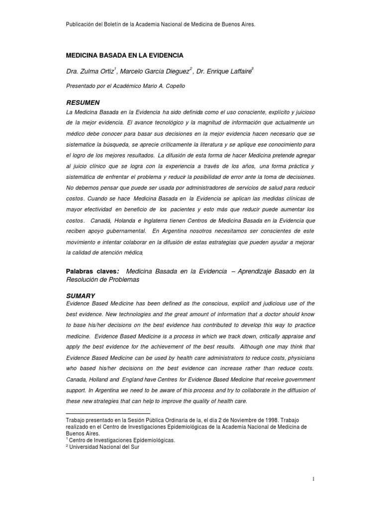 Medicina Basada en La Evidencia | PDF