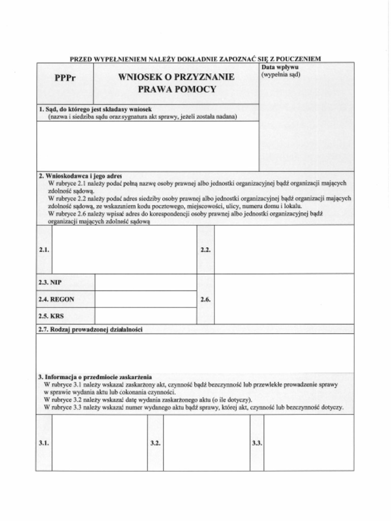 wzor-wniosku-o-przyznanie-prawa-pomocy-osobie-prawnej-pppr | PDF