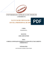 complicaciones durante el tratamiento endodontico