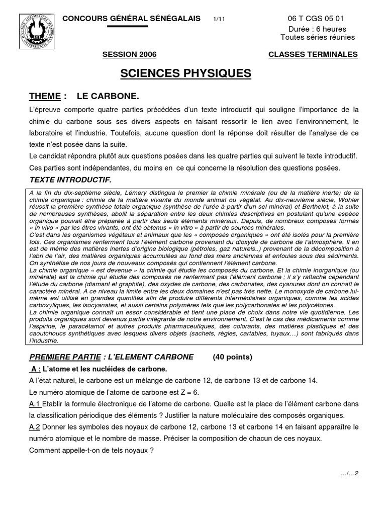 Concours General 06 PDF
