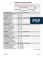 Visual Inspection Checklist Piping
