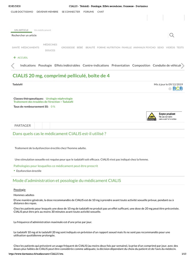Prix cialis 5 mg comprimé pelliculé boîte de 84