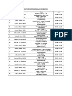 Daftar Piket Penerimaan Murid Baru