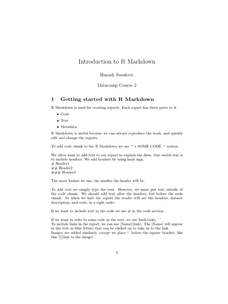 Introduction to r markdown pdf parameter computer programming