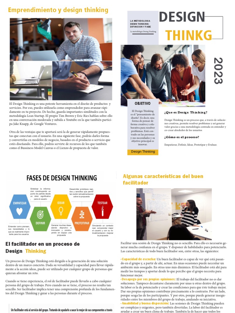 Tríptico sobre Design Thinking y Emprendimiento | PDF | El pensamiento ...