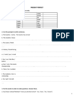 Present Perfect Worksheet