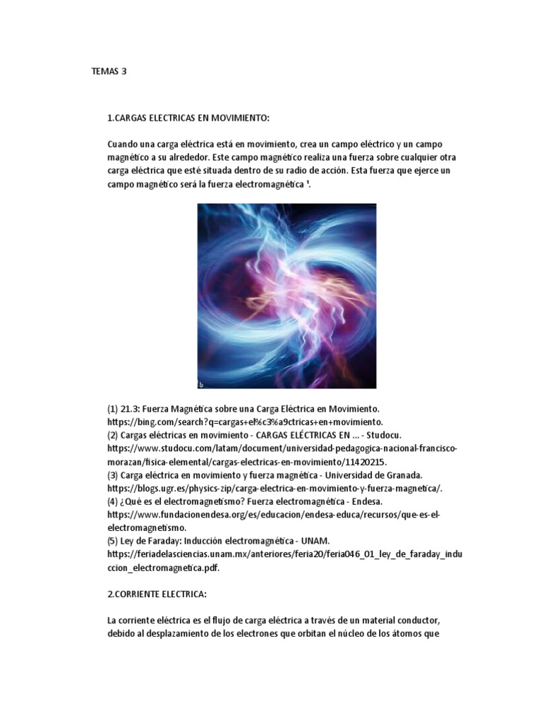 Tema 3. Cargas Electricas en Movimiento PDF