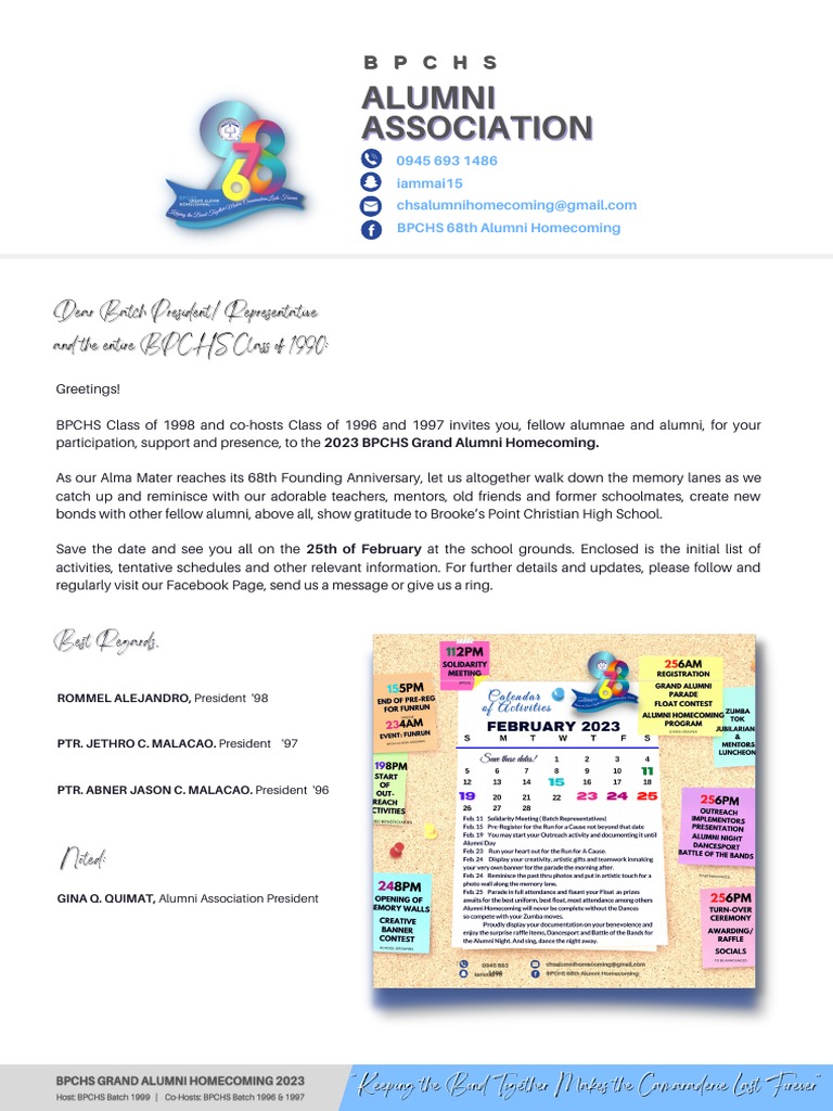 Letter To Alumni | PDF