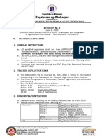 Advisory No. 8 June 9, 2023, DM No. 104, S. 2023, Orientation and Acceptance of Applications For Teacher I Position For SY 2023-2024