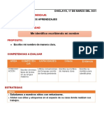 Actividad Del Dia Miercoles 17 de Marzo