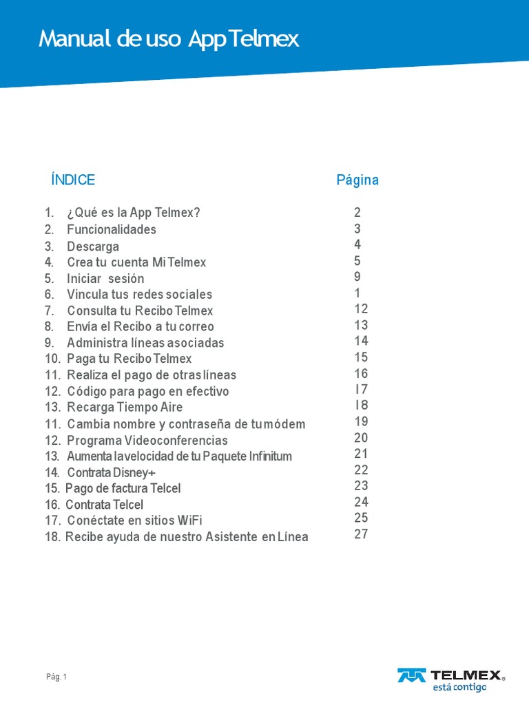 Manual APP Telmex 2402 | PDF | Aplicación movil | Facebook
