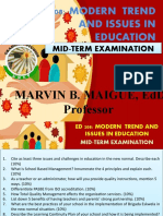 Ed 208 Modern Mid Term Exam