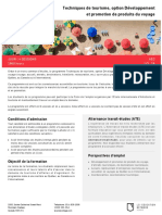 Aec Techniques Tourisme Option Developpement Promotion Produits Voyage PdfBrochure 4s FR