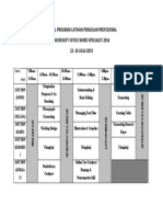 Jadual Program Latihan Pensijilan Profesional