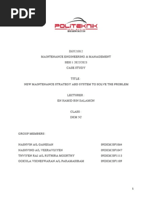 CASE STUDY MAINTENANCE