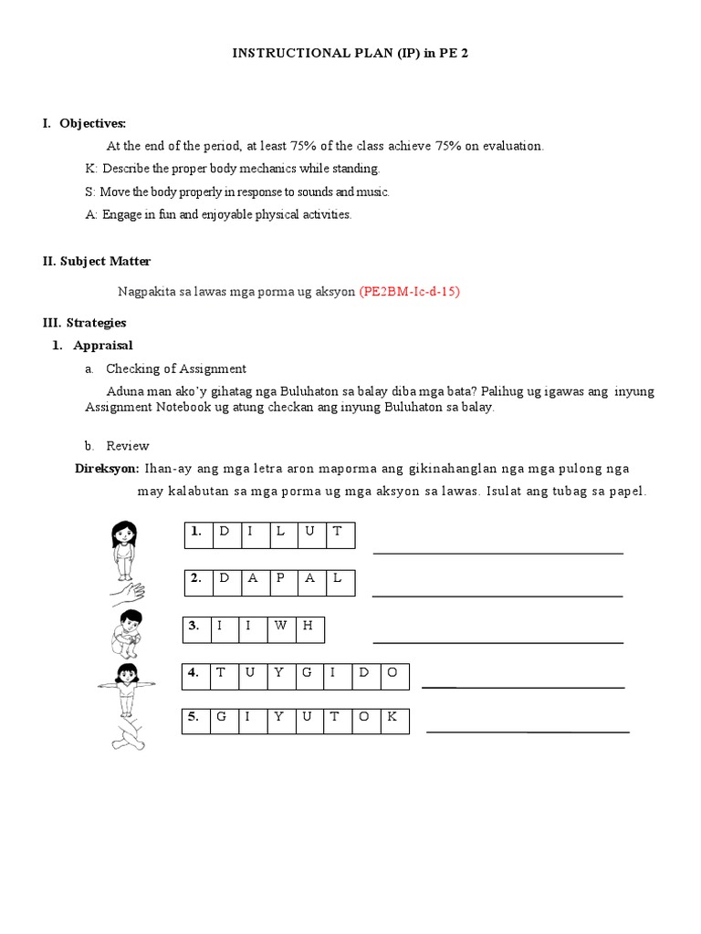 Lesson-Plan-P E2 Final | PDF