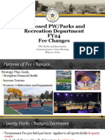 Parks and Recreation - FY24 Fee Recommended Changes 5.22.23 - Presentation