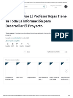 Considera Que El Profesor Rojas Tiene Ya Toda La Información para Desarrollar El Proyecto - PDF - Evaluación - Maestros