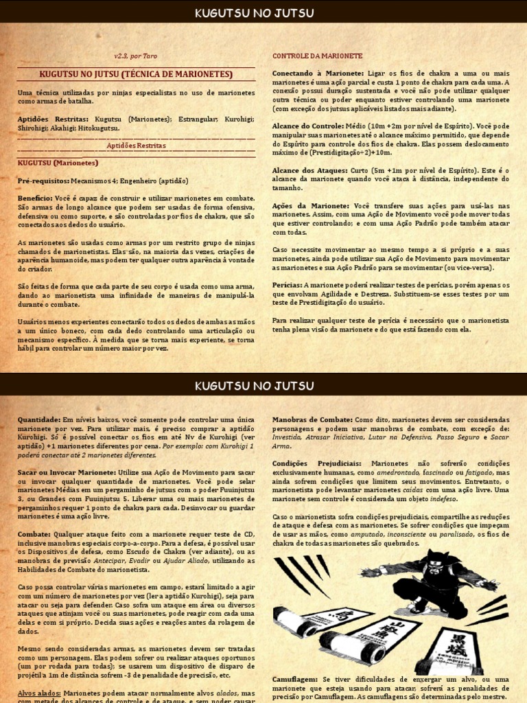 Técnica de Marionetes: Kugutsu no Jutsu | PDF